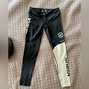 NWOT Black and Grey Virus International Compression Pants - size S